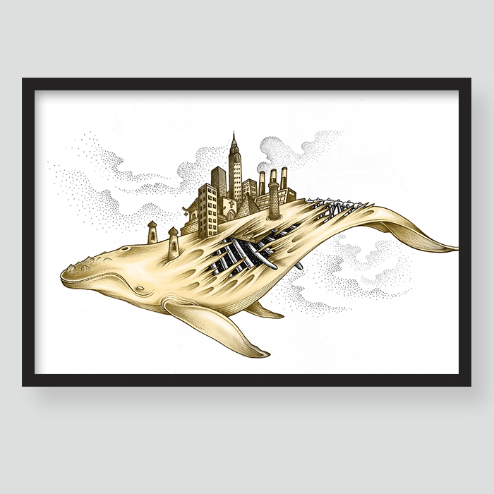 FRAME TEMPLATE - Green Background BLACK frame Jonah And The Whale - BLACK frame. Alf Alone. Portuguese Artists