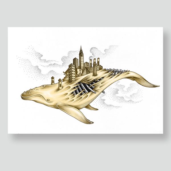 Jonah And The Whale - NO frame. Alf Alone. Portuguese Artists