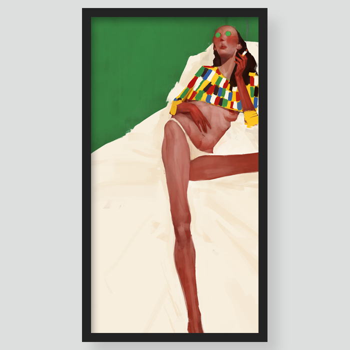 Luca Boni Mila - Black Frame Mila - Black Frame print. Luca Boni. South African Artist.
