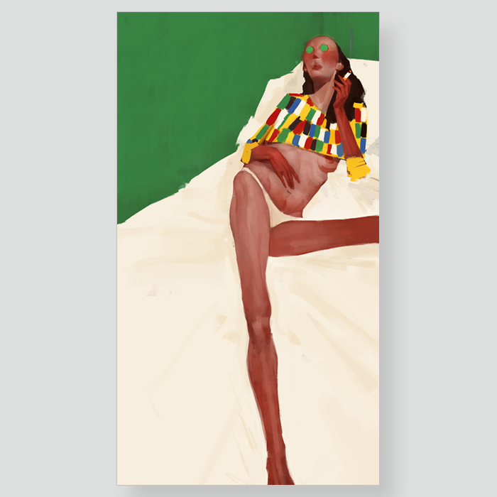 Luca Boni Mila Mila - unframed print. Luca Boni. South African Artist.